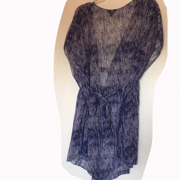 NWOT Sheer Tie Top/ Swim Coverup - Picture 2 of 4